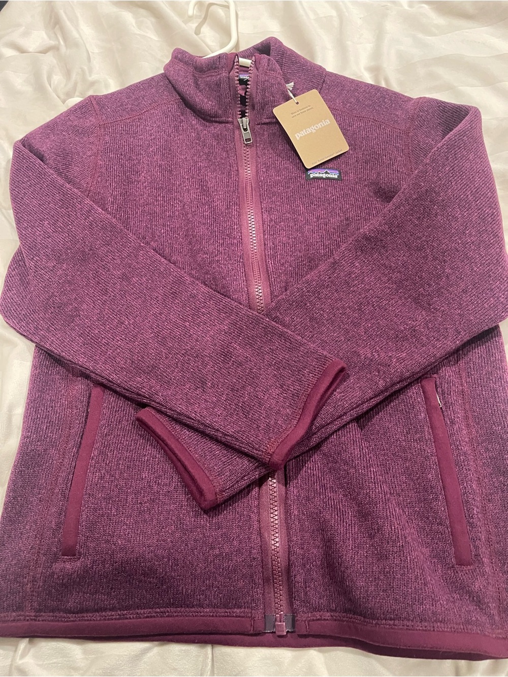 Patagonia kids Purple Full-Zip Fleece Jacket full zip better sweater